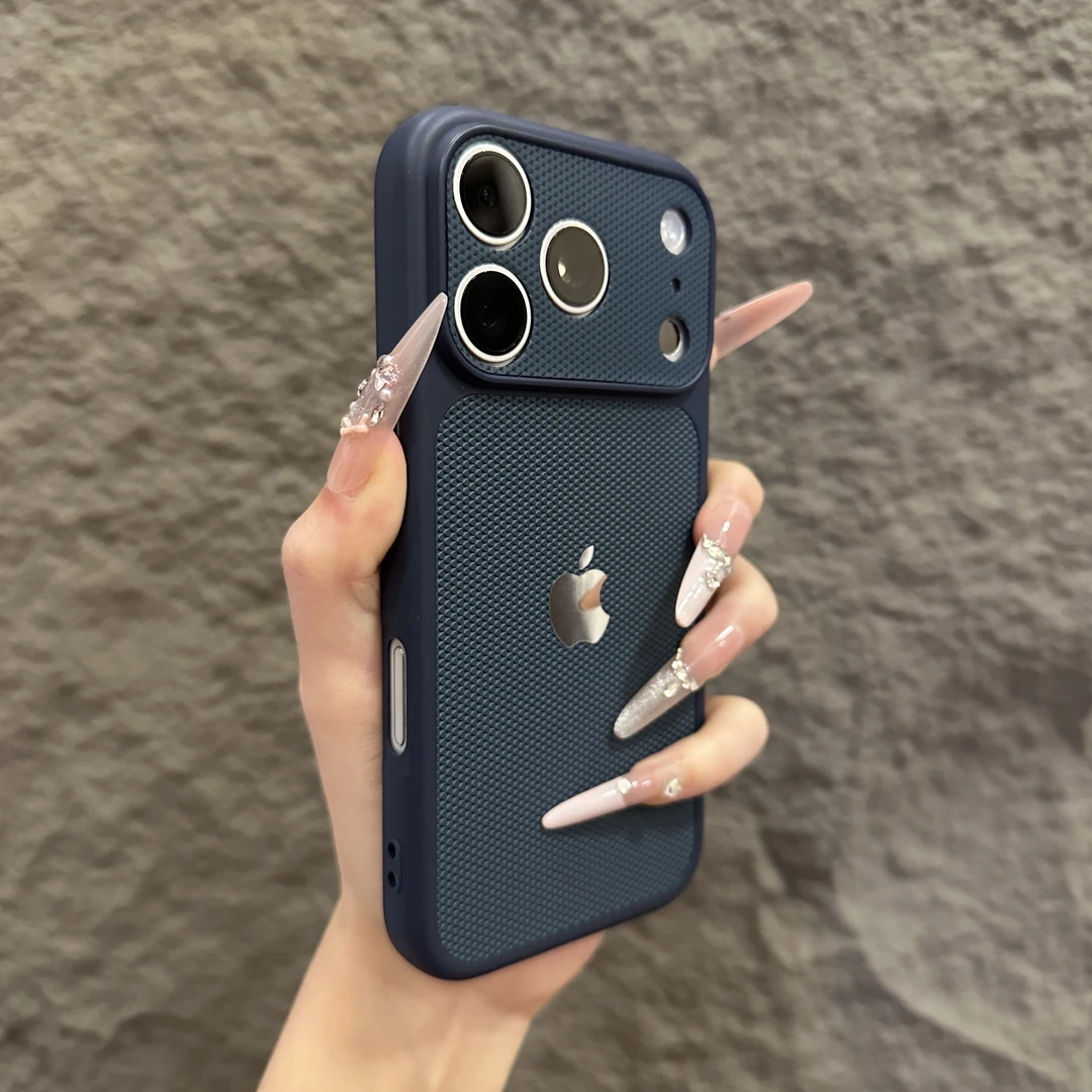 适用苹果17Pro手机壳大视窗秒变iphone16简约15钻石纹14/13高级感
