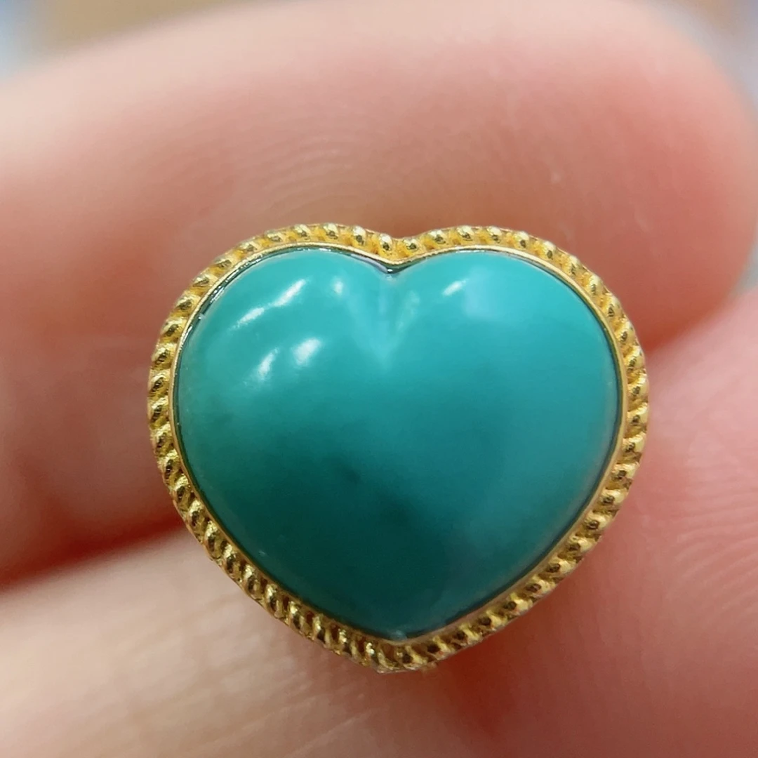 绿松石18K金镶嵌珠宝奇石