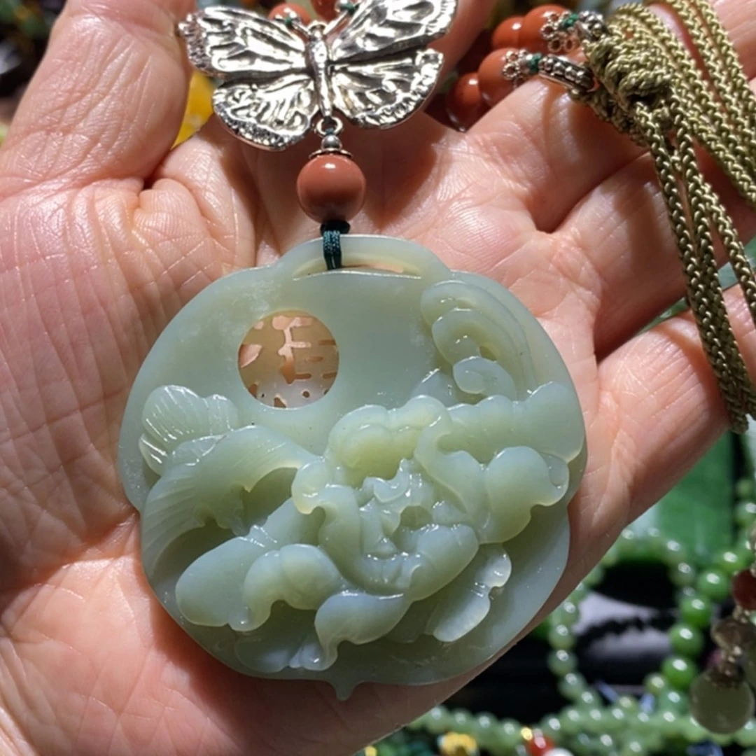 【闪购商品】蛇纹石玉毛衣链未镶嵌