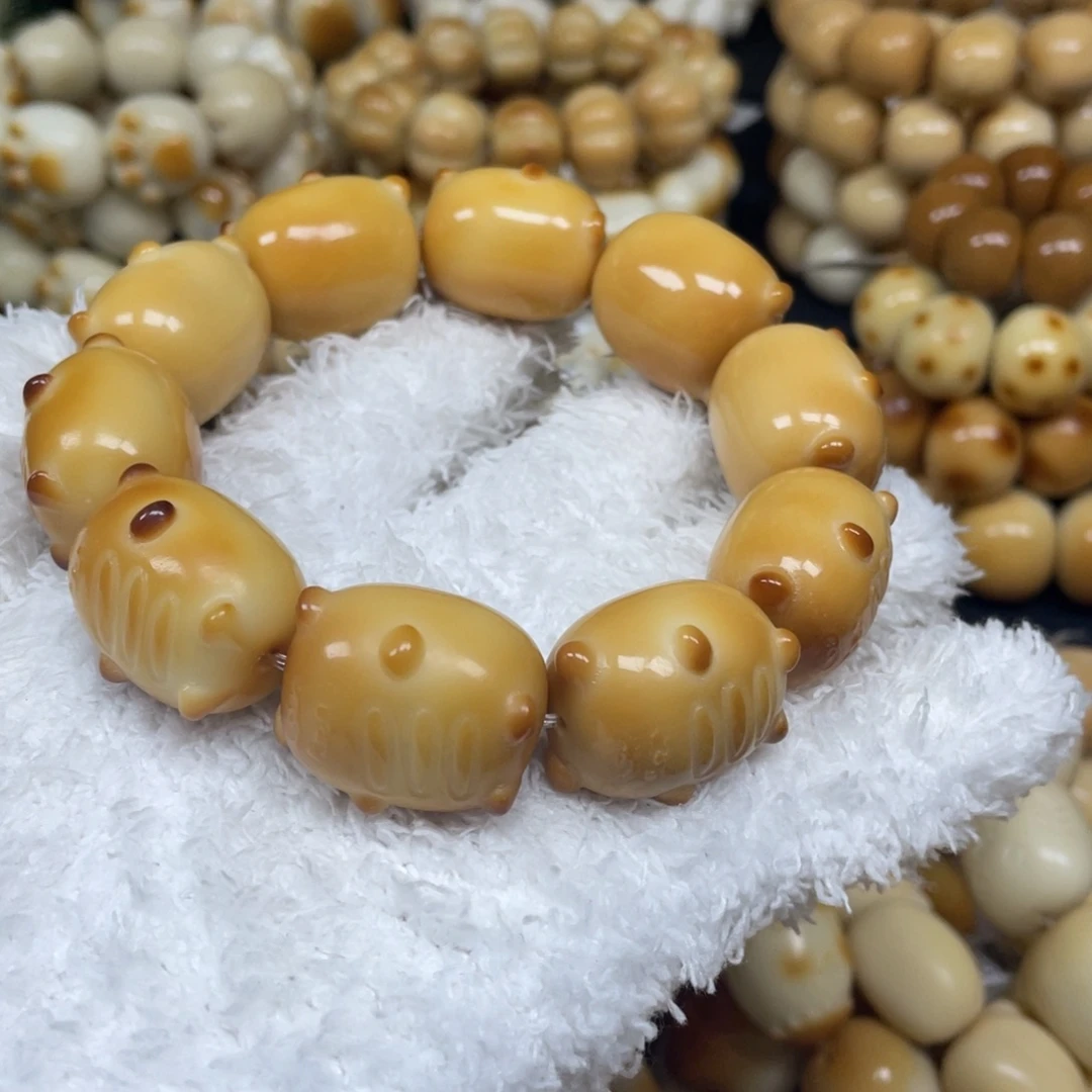 菩提根/象牙果手串12.12.44微瑕法棍熊