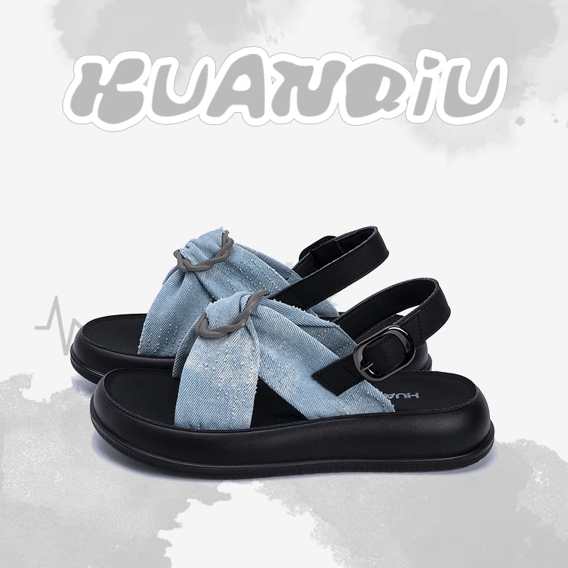 环球休闲凉鞋女款2025新款秋季外穿时尚透气女鞋配裙子沙滩鞋百搭