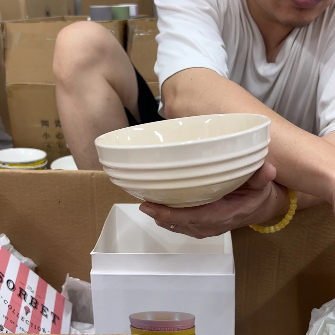 老姊妹家瓷器好漂亮米白15厘米面碗