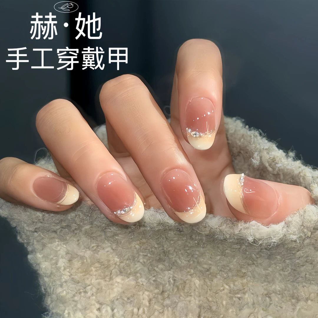 【极简主义】春季纯欲高级裸色嫩妹气质千金款 纯手工显白穿戴甲