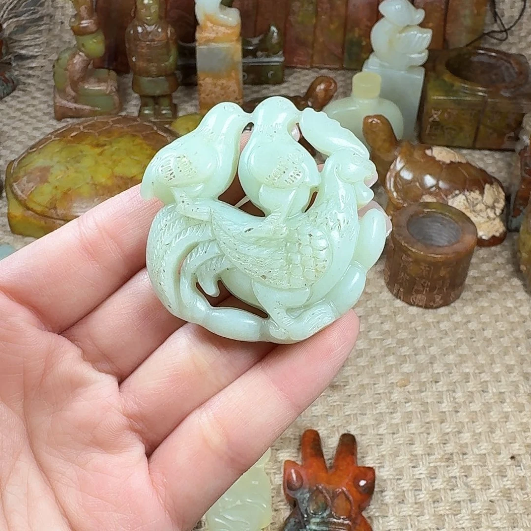 白玉菩提吊坠挂件