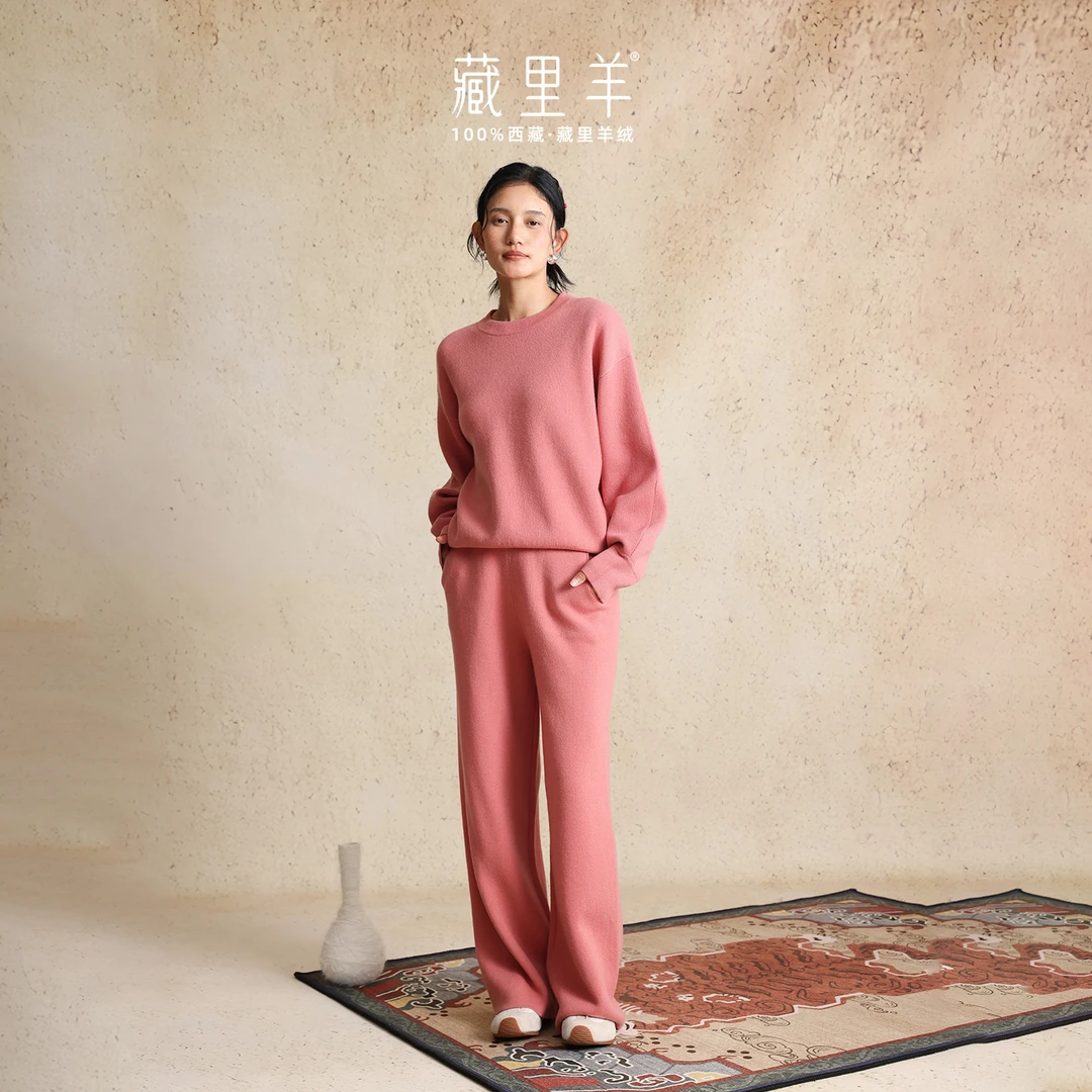 【丽公主专属】藏里羊 强推秋冬新款羊绒卫衣套装M0527-528