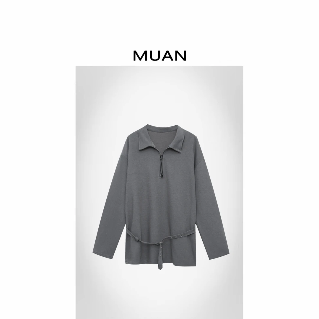 木岸MUAN：《极简主义卫衣》定制320克简约卫衣上衣女CQ-MJ-F8311