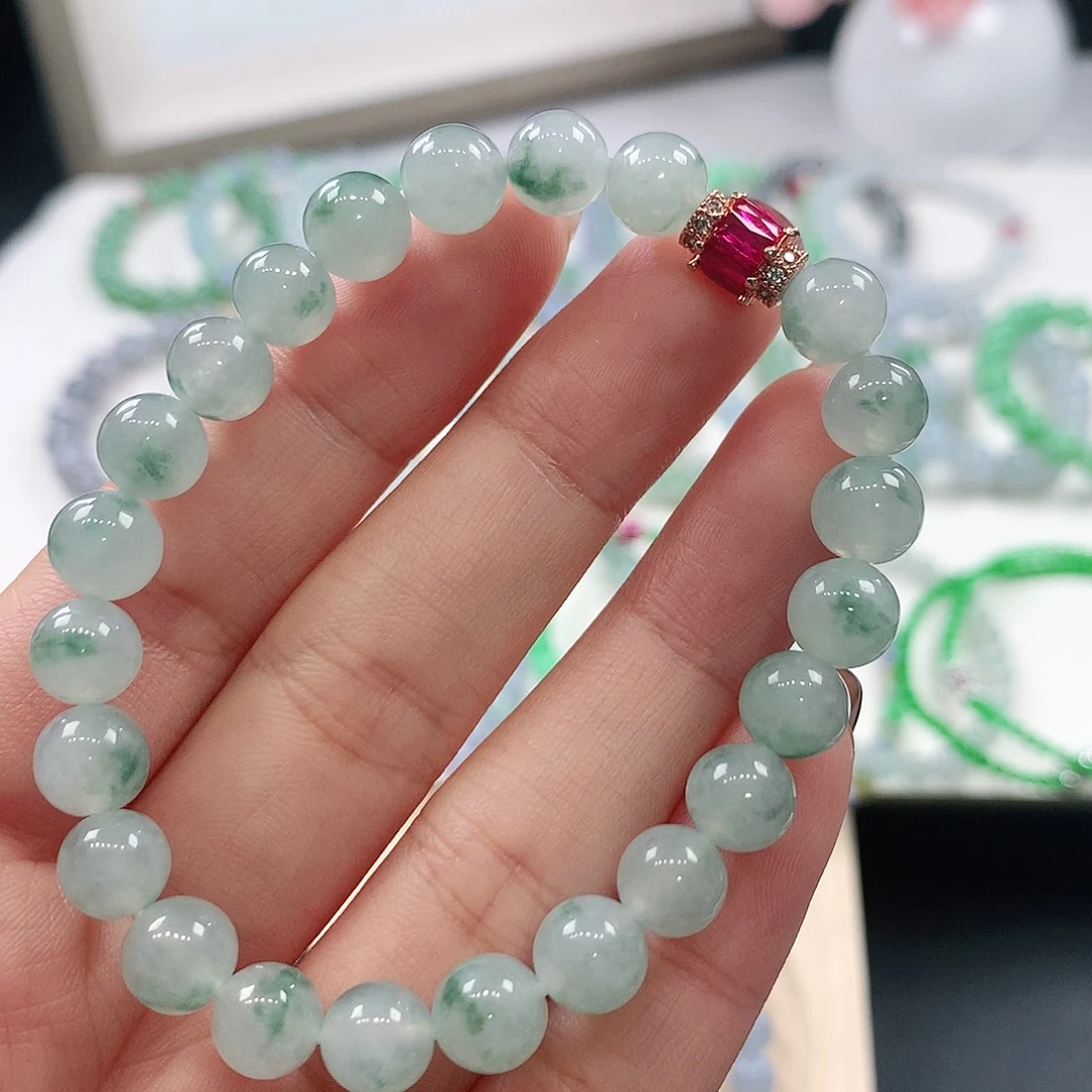 翡翠未镶嵌手链7.7mm