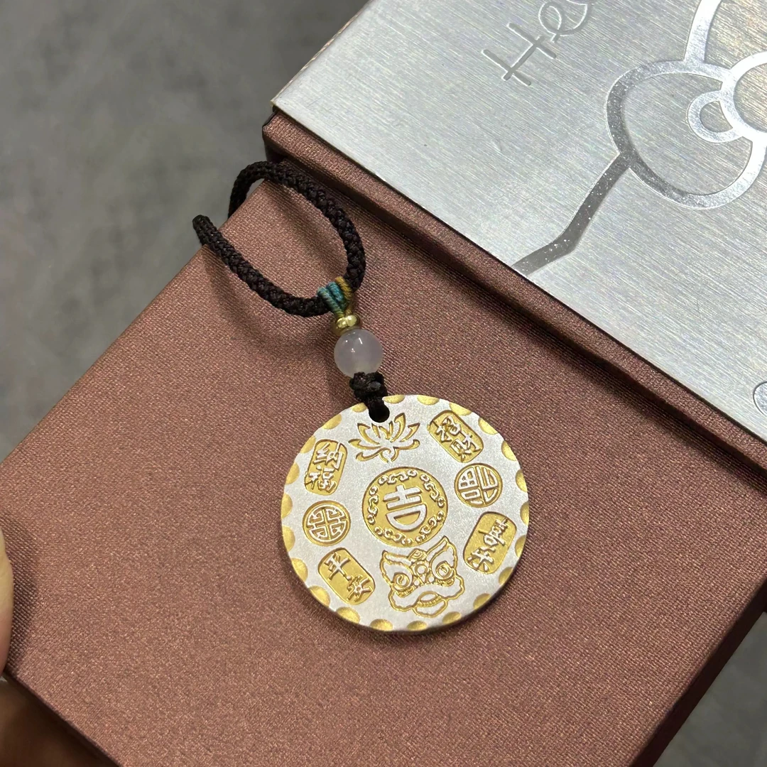 吊坠足银 吊坠足银 46号 吉言实心 足银吊坠