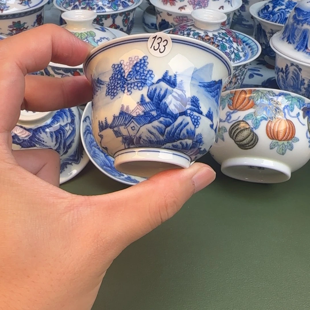 彦祖纯手工手绘茶具133