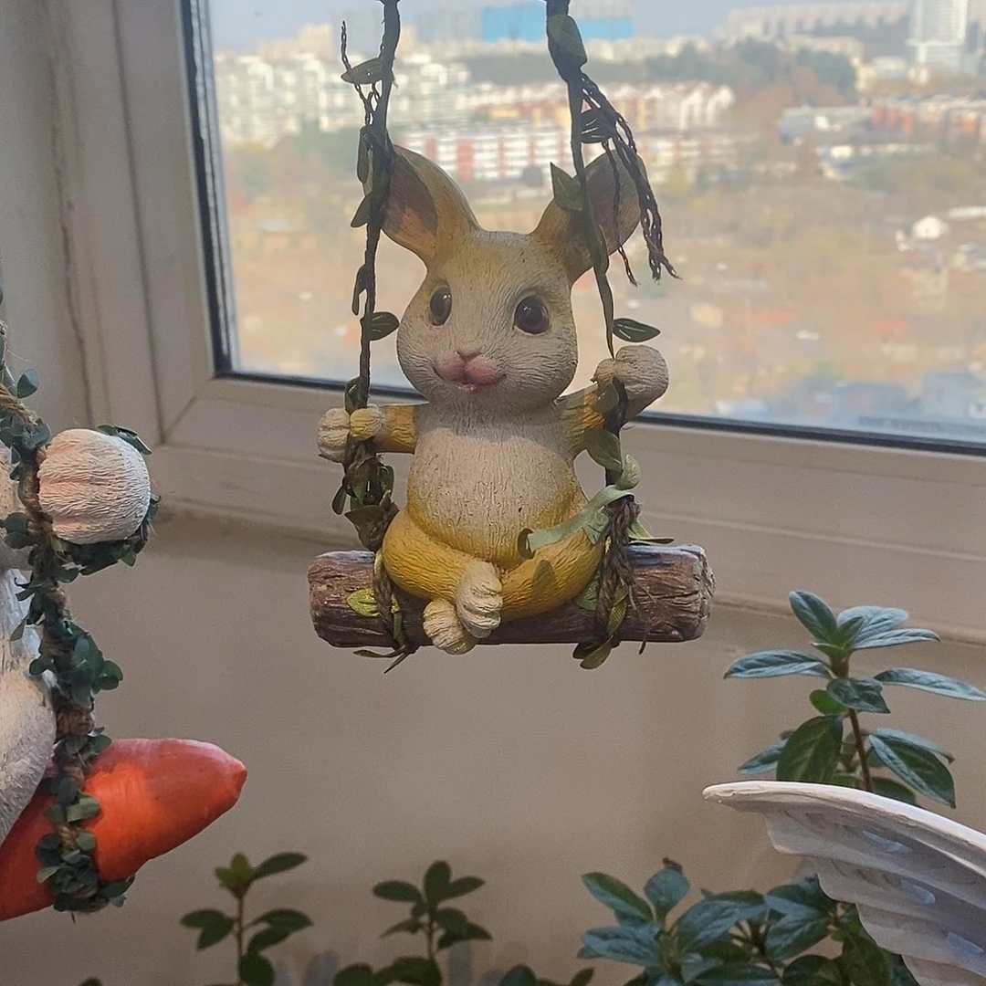 有机玻璃秋千兔子
