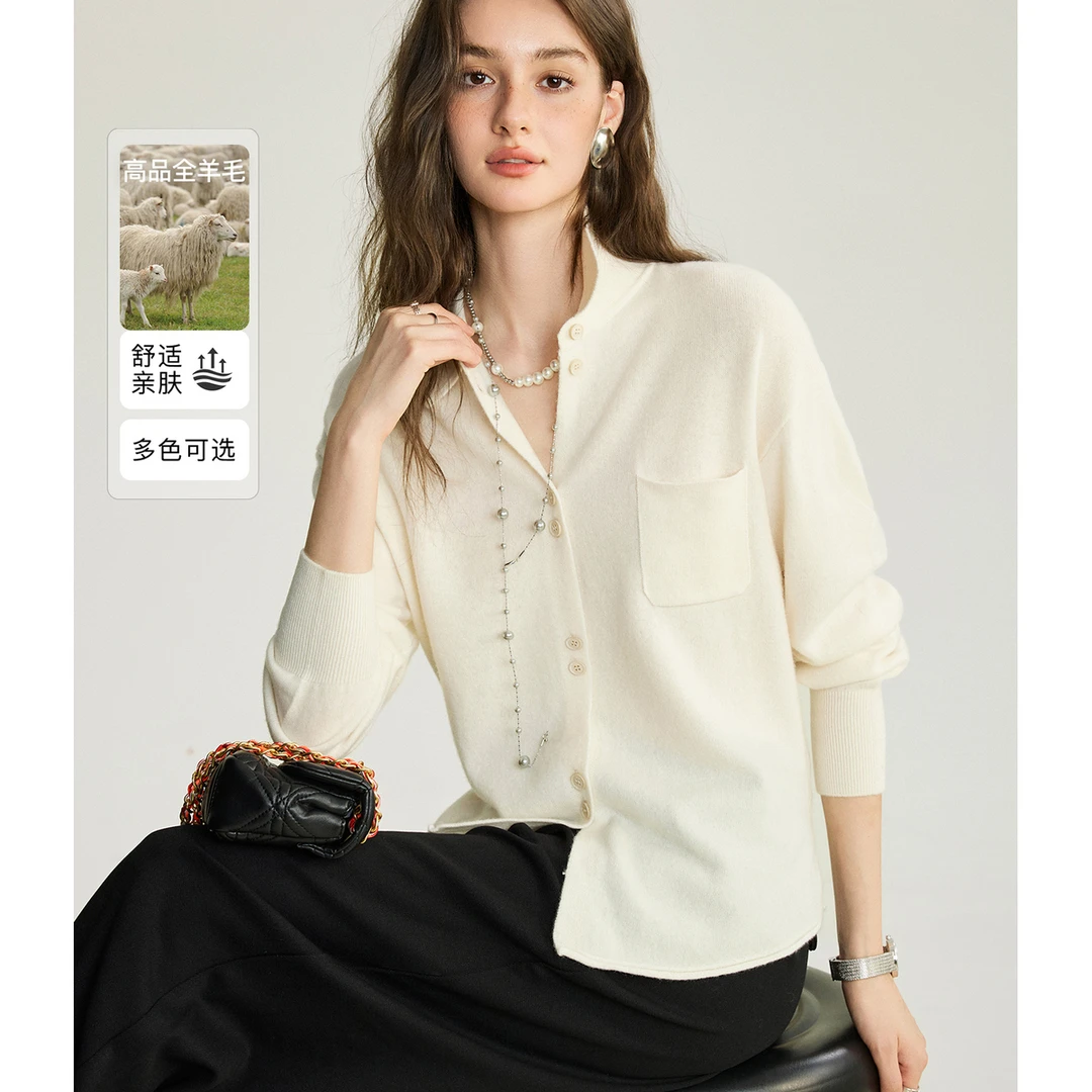 NAGUAGU/南瓜谷【高智OL针织】高品全羊毛女装针织衫FX3ZS0541-A