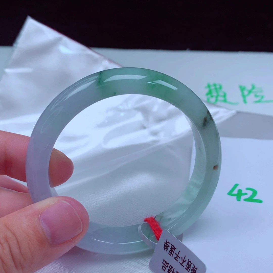 未镶嵌手镯翡翠缅甸天然A货翡翠手镯52.9