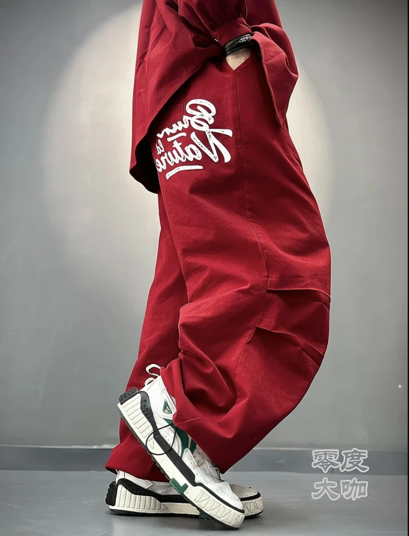 8908裤子 秋冬加厚运动复古宽松伞兵裤百搭时尚（新疆西藏不包邮）