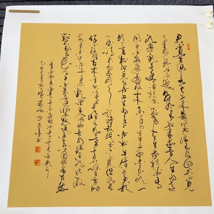 书法将进酒草书斗方