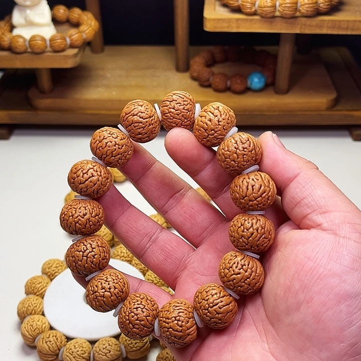 心***次桃核手串肌肉宽脐