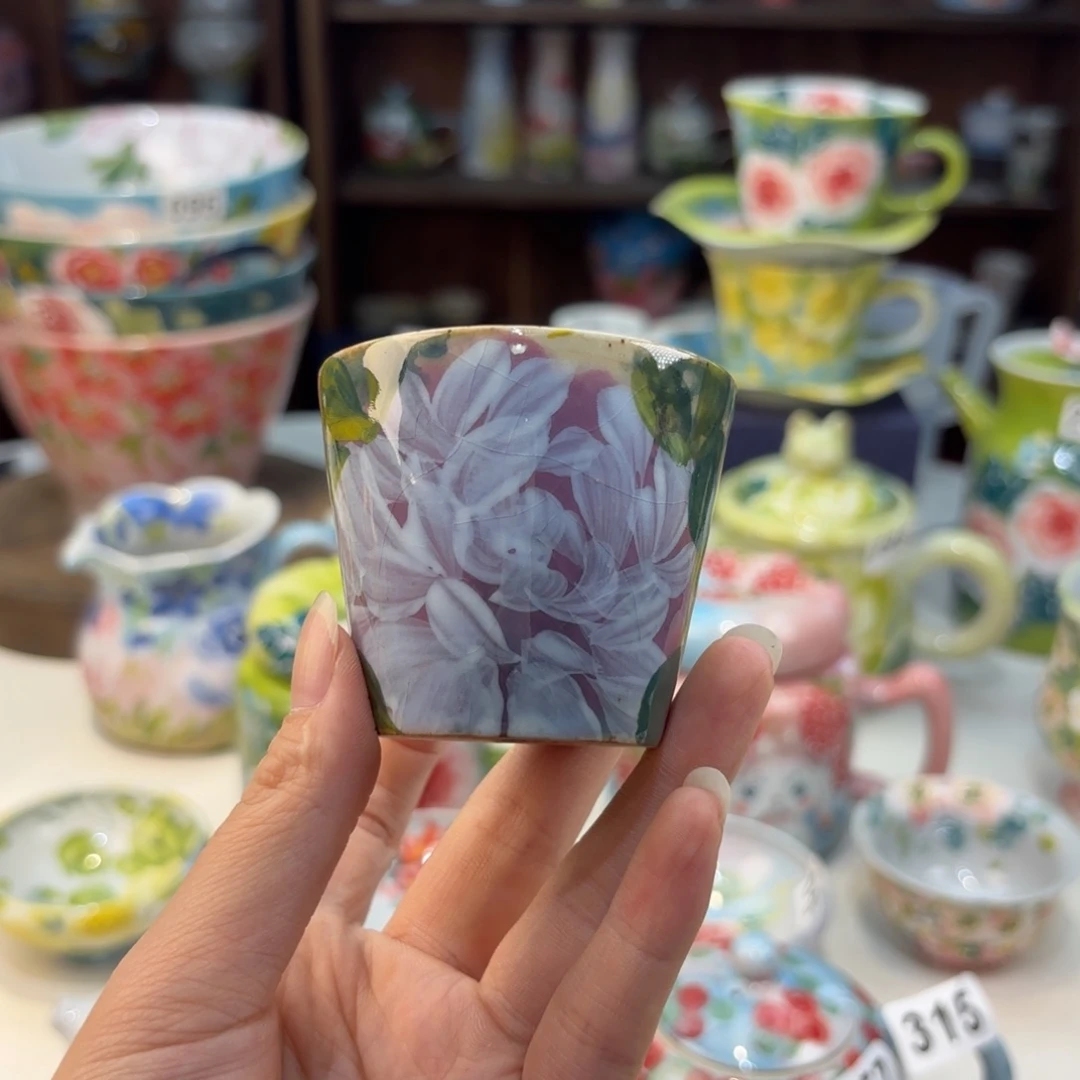 瓷片景德镇手绘高温釉下彩陶瓷茶具