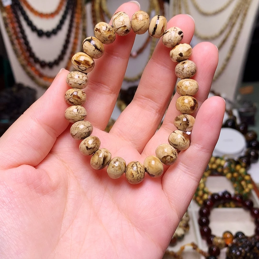 琥珀未镶嵌裸石10/一级特特瓷白花-806