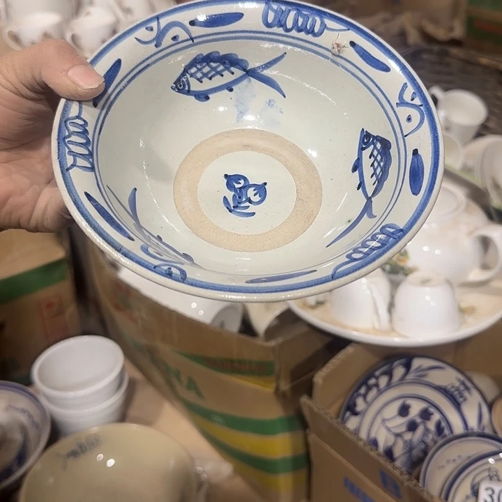 库存微瑕手绘碗一个