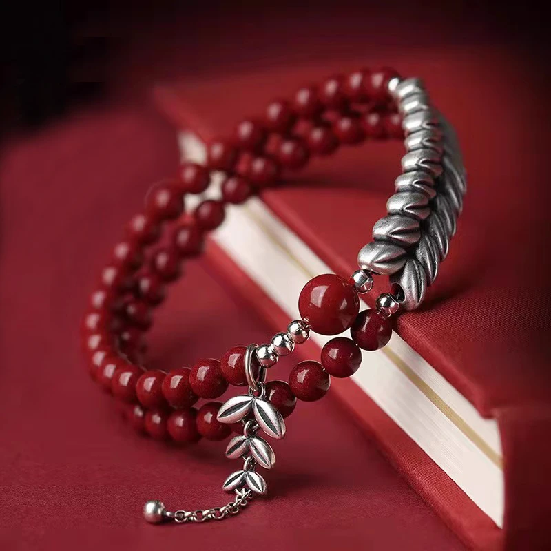 非金属仿水晶手链 马年女款红色手链妈妈气质高含量手串民族风