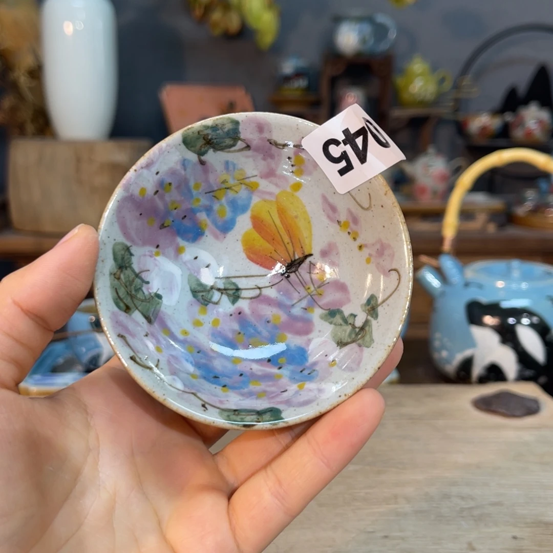 壶素浅陶瓷手工手绘