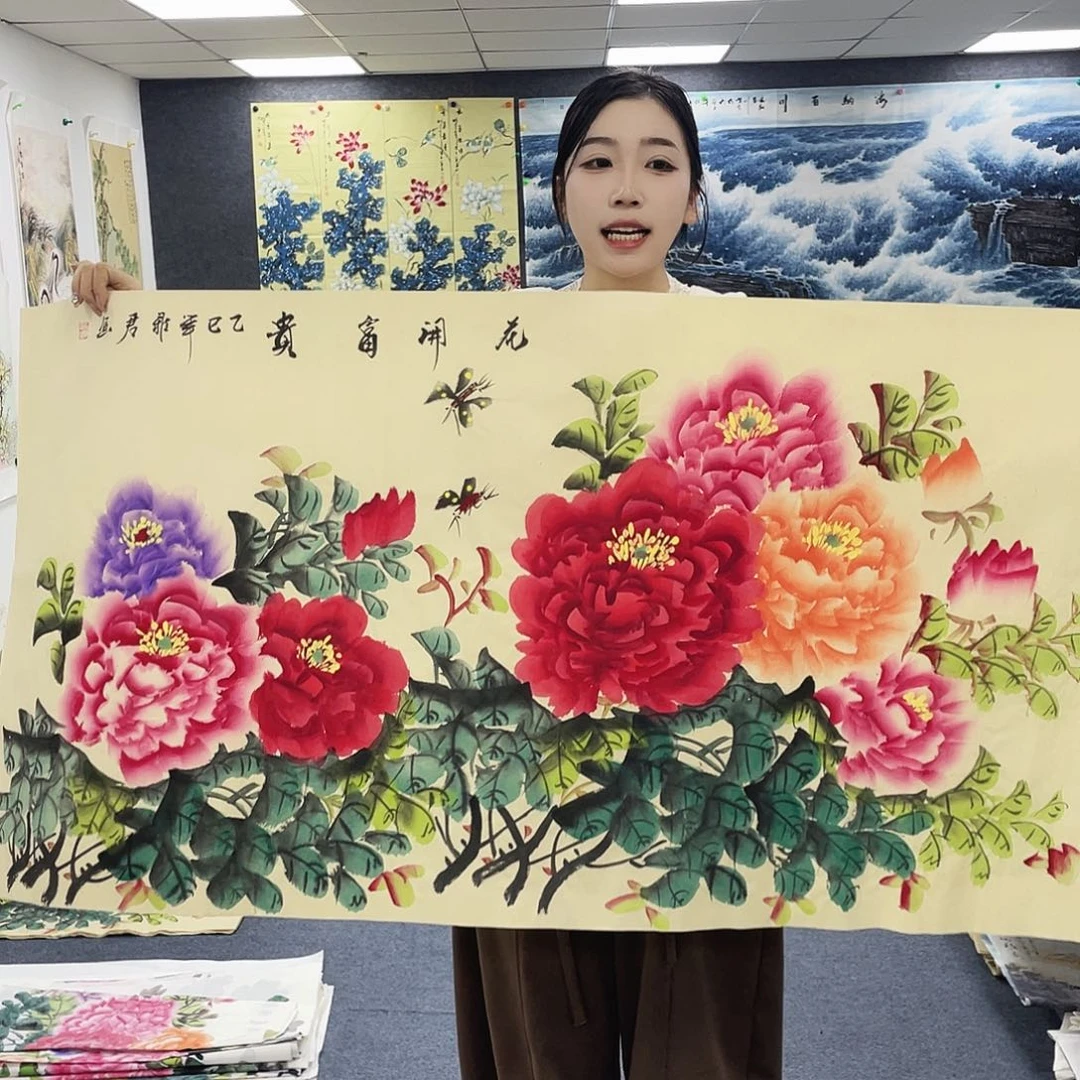 国画作品小姐姐放漏…