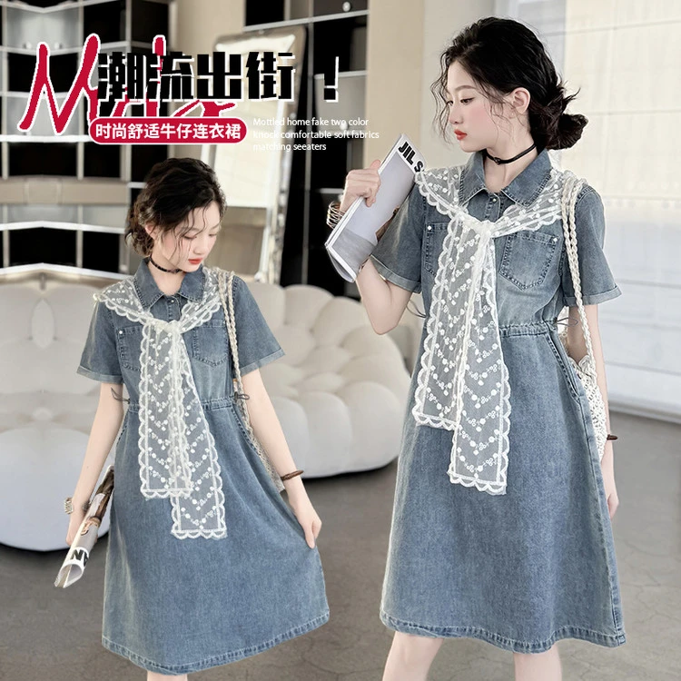 女童夏季牛仔连衣裙2025新款儿童韩版气质潮流中大童女孩洋气裙子