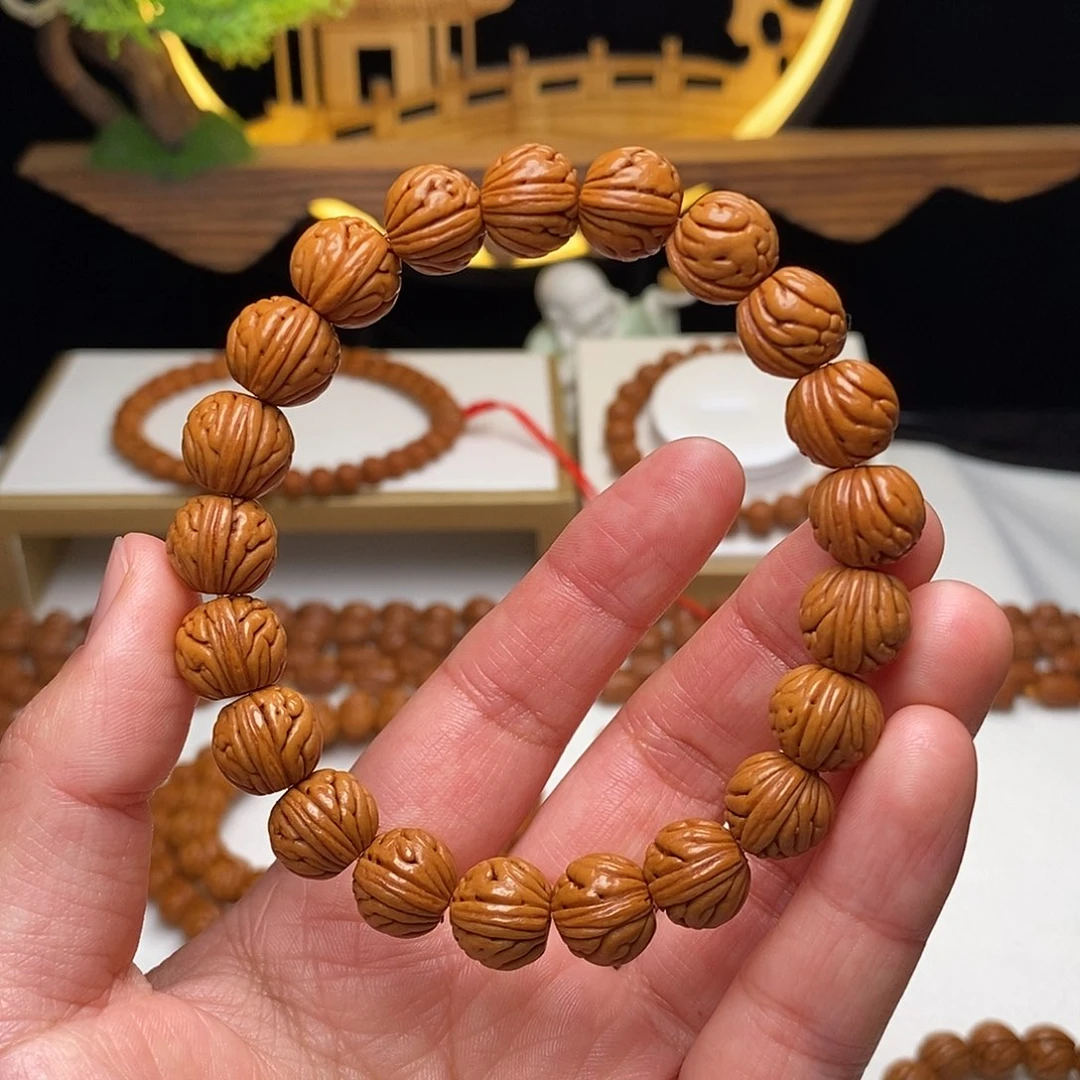 手串桃核11mm野生金麒麟桃核手串