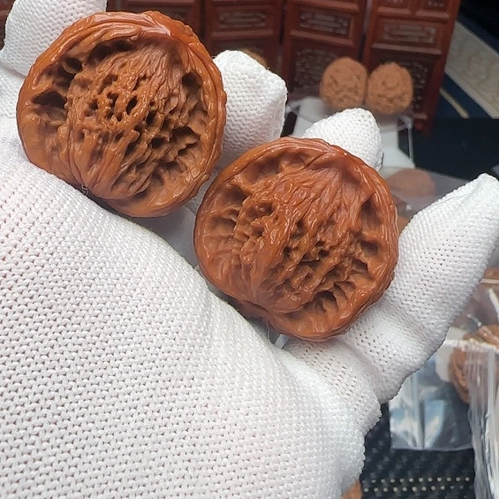 吊坠文玩核桃虎头聚宝盆36