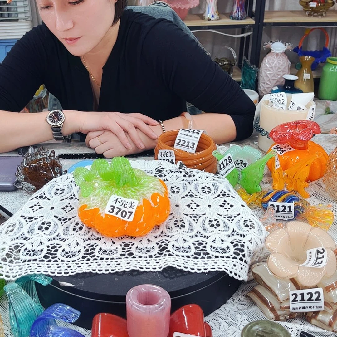 3707南瓜 家悦琉璃工艺品不完美