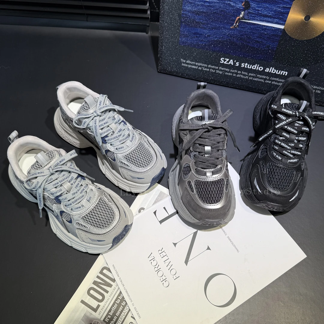 百搭新款运动风增高老爹鞋秋季时尚休闲鞋休闲风网红运动女鞋潮鞋