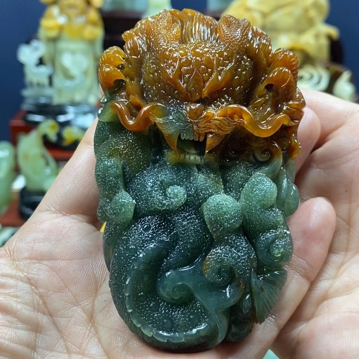 未镶嵌蛇纹石玉珠宝奇石?****