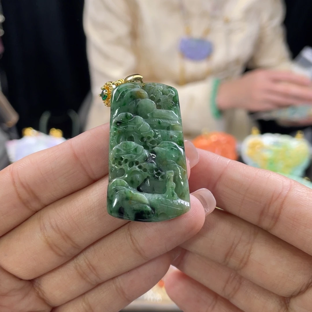 翡翠颈饰未镶嵌代编织