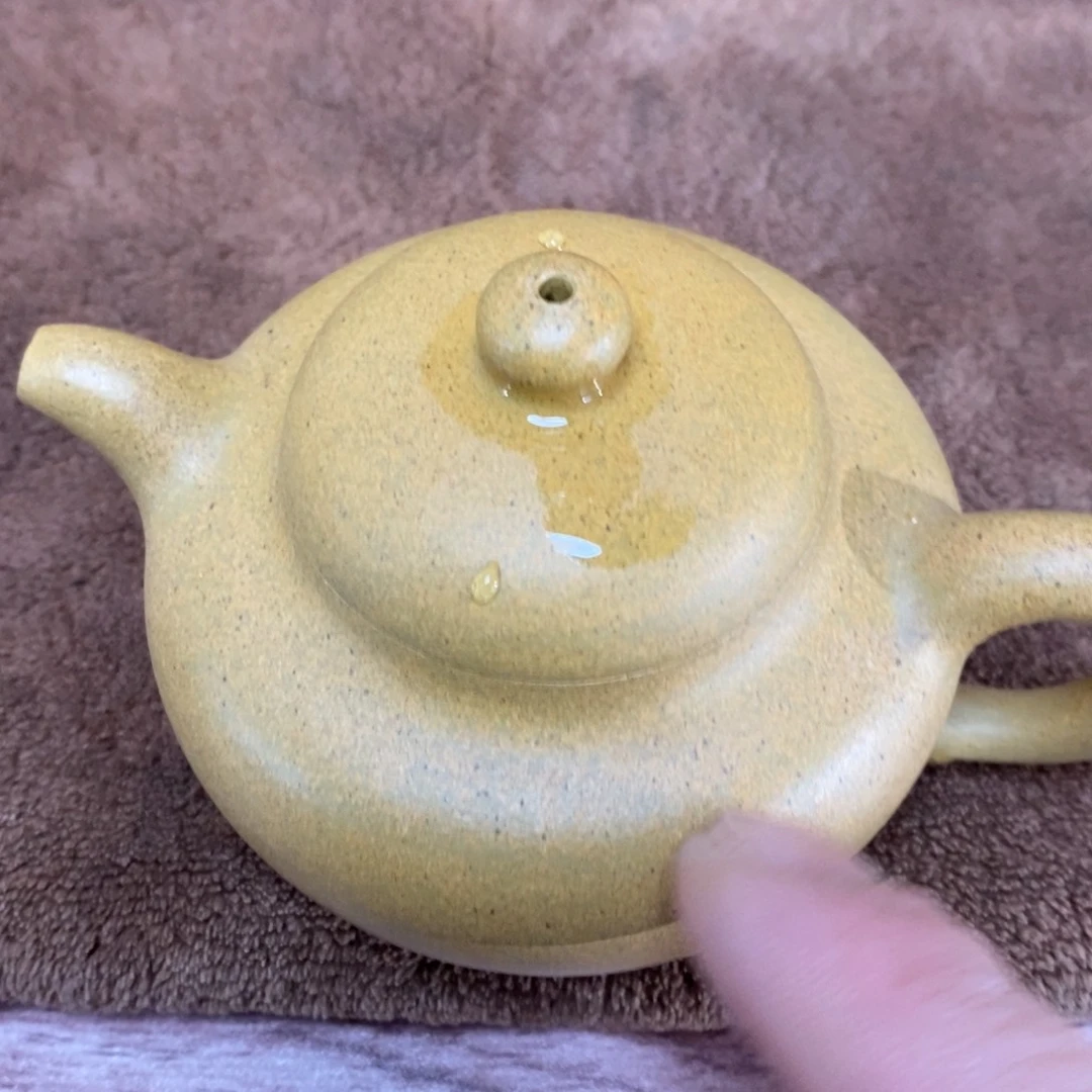 紫砂茶壶高端120cc段泥柿圆壶