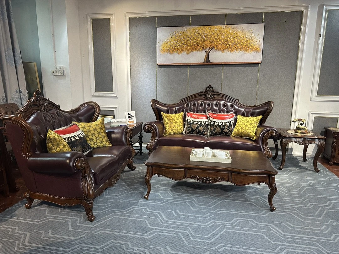 SF157沙发3+2 +SF601休闲椅 复古美式沙发