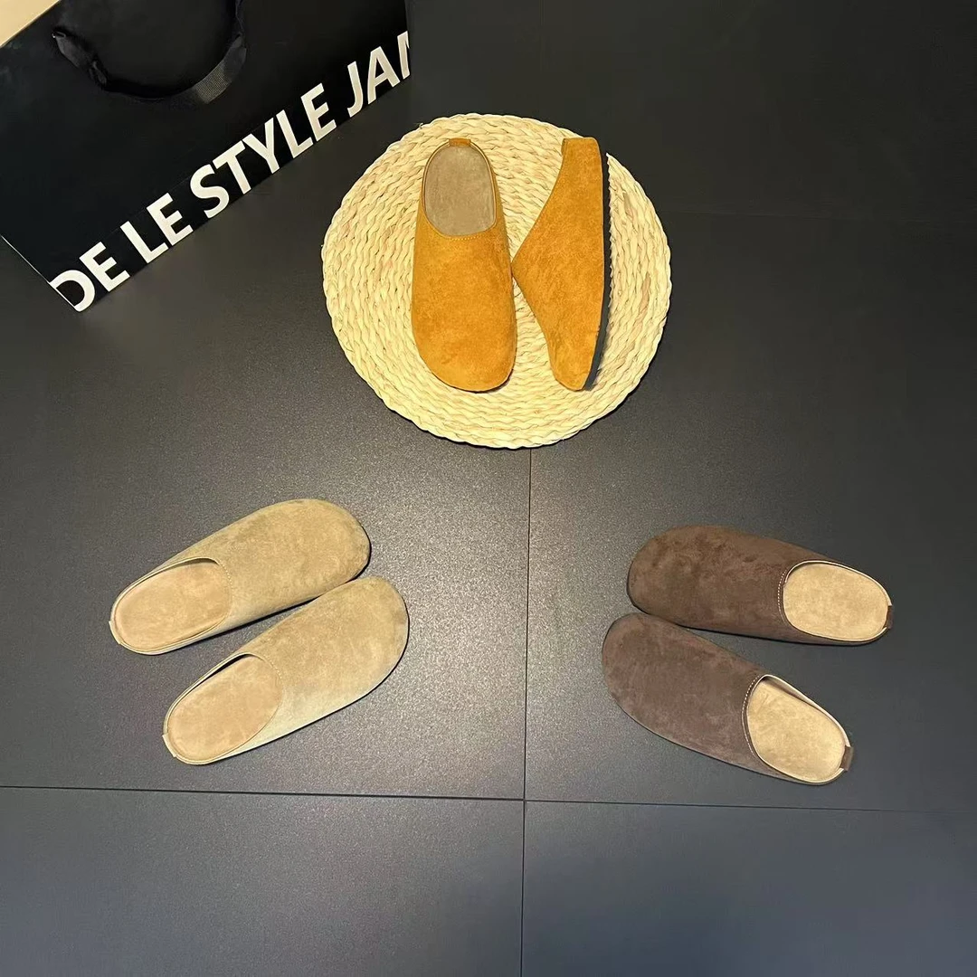 2025年春季新款百搭经典纯色爆款软底增高轻奢极简风圆头半包博肯