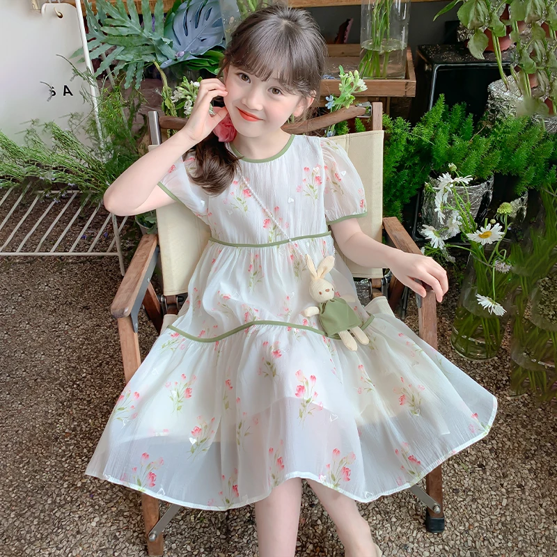 女童连衣裙夏装2025新款儿童洋气女孩公主裙子LQ-3544