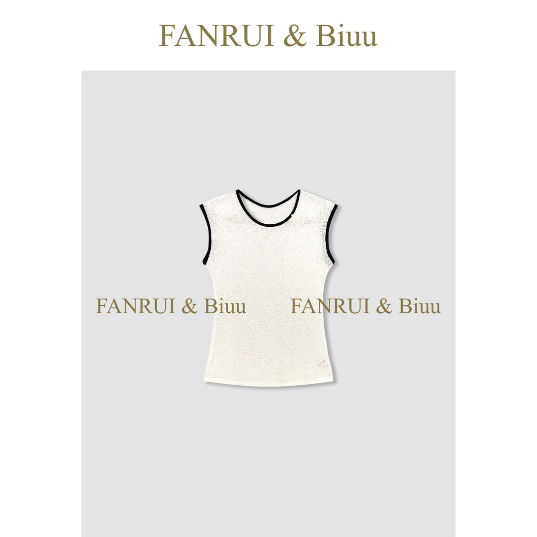 FANRUI/泛芮「绫罗」小众轻奢洋气收腰显瘦百搭夏季无袖上衣B16555