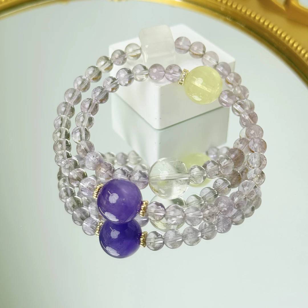 【1979 啥都行】紫水晶黄水晶等手串6-14mm面小仙多样性发其一Z