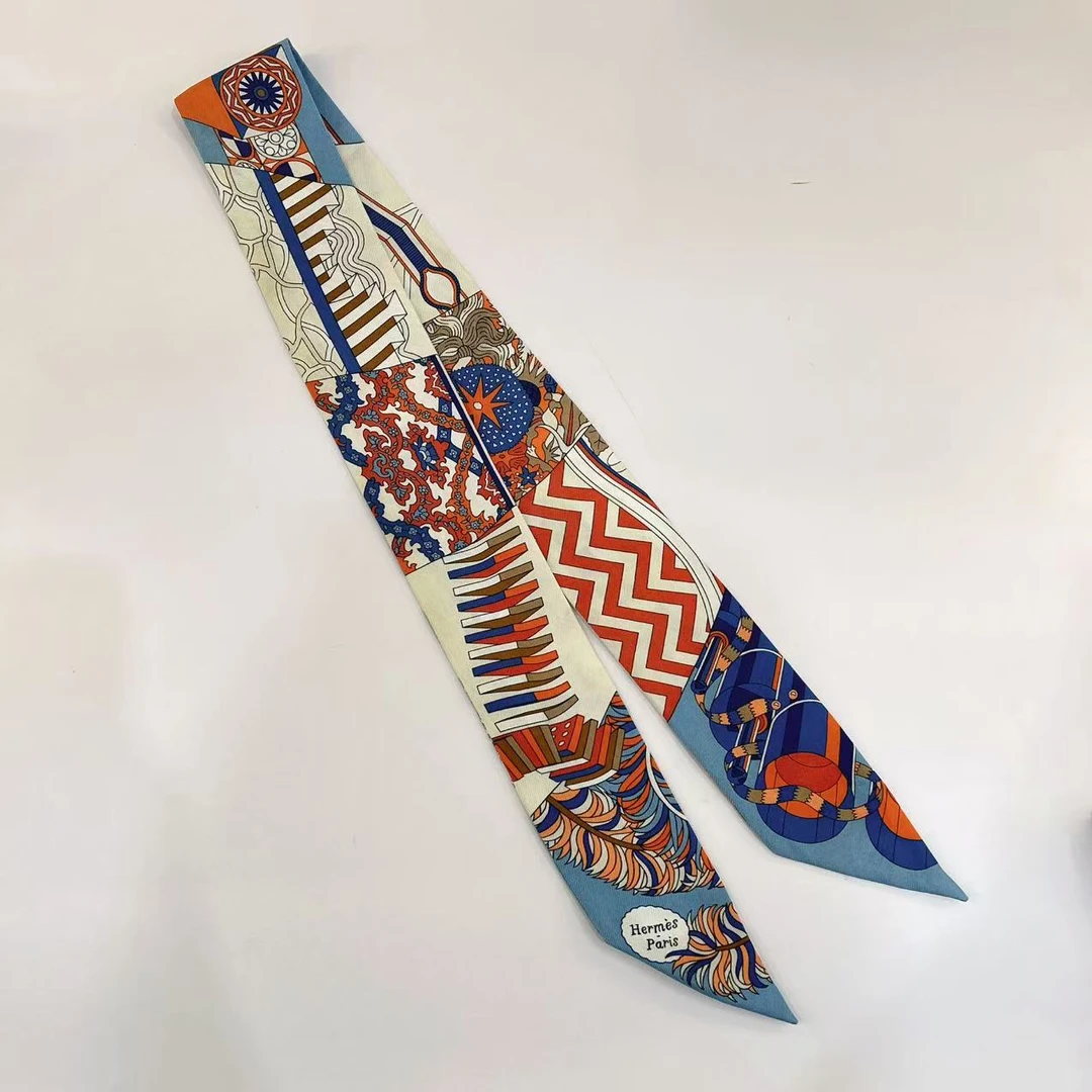 99新 Hermes/爱马仕 7姐专场/橙色 twilly 丝巾