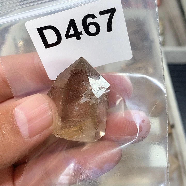 烟晶天然水晶柱子D467未镶嵌了*