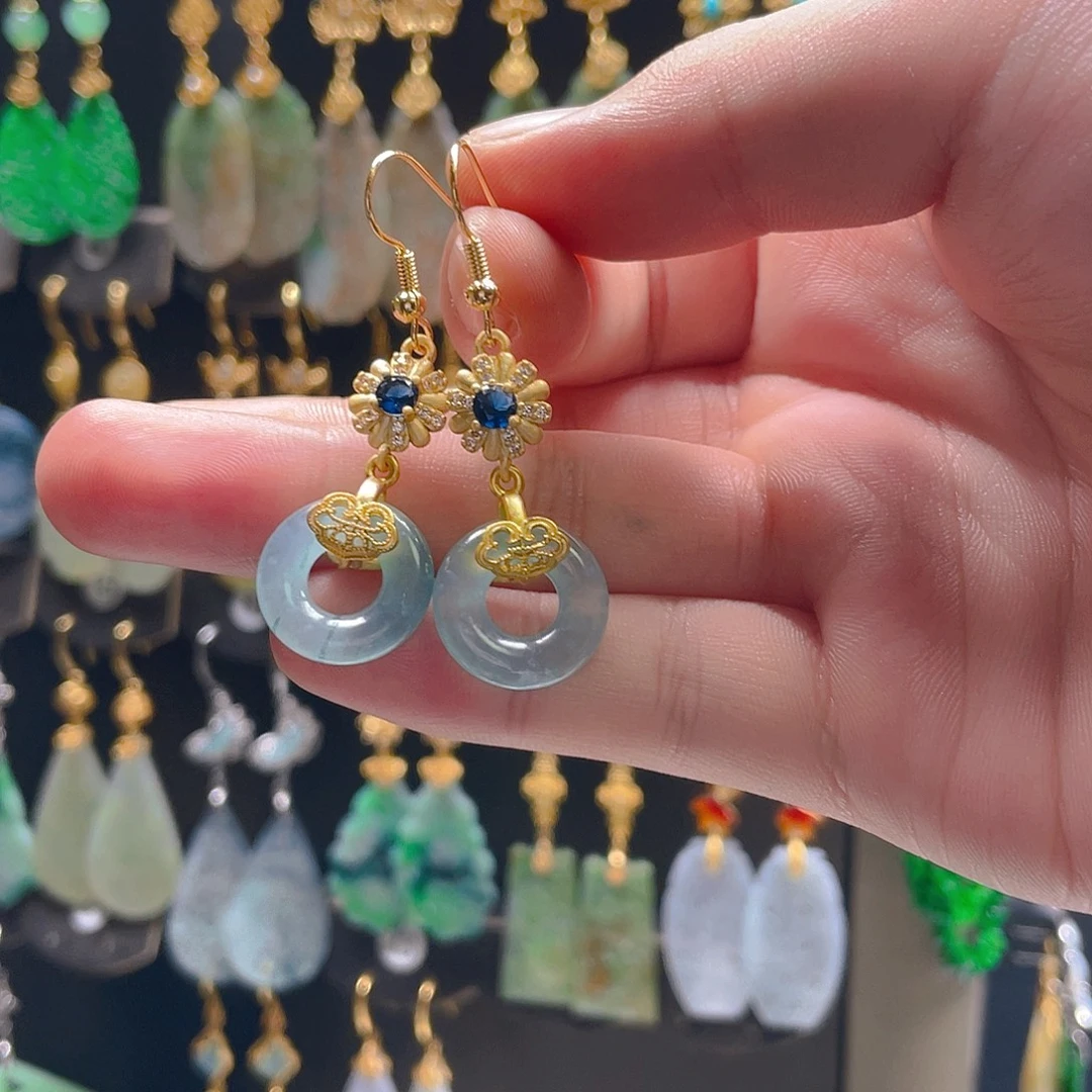 翡翠未镶嵌耳饰翡翠