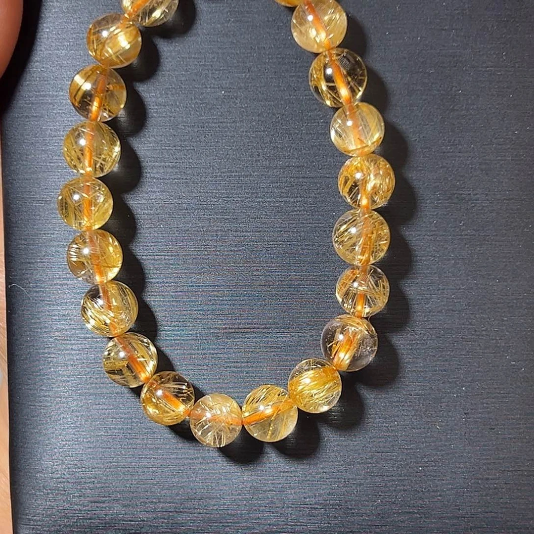 发晶未镶嵌手链天然金发晶663