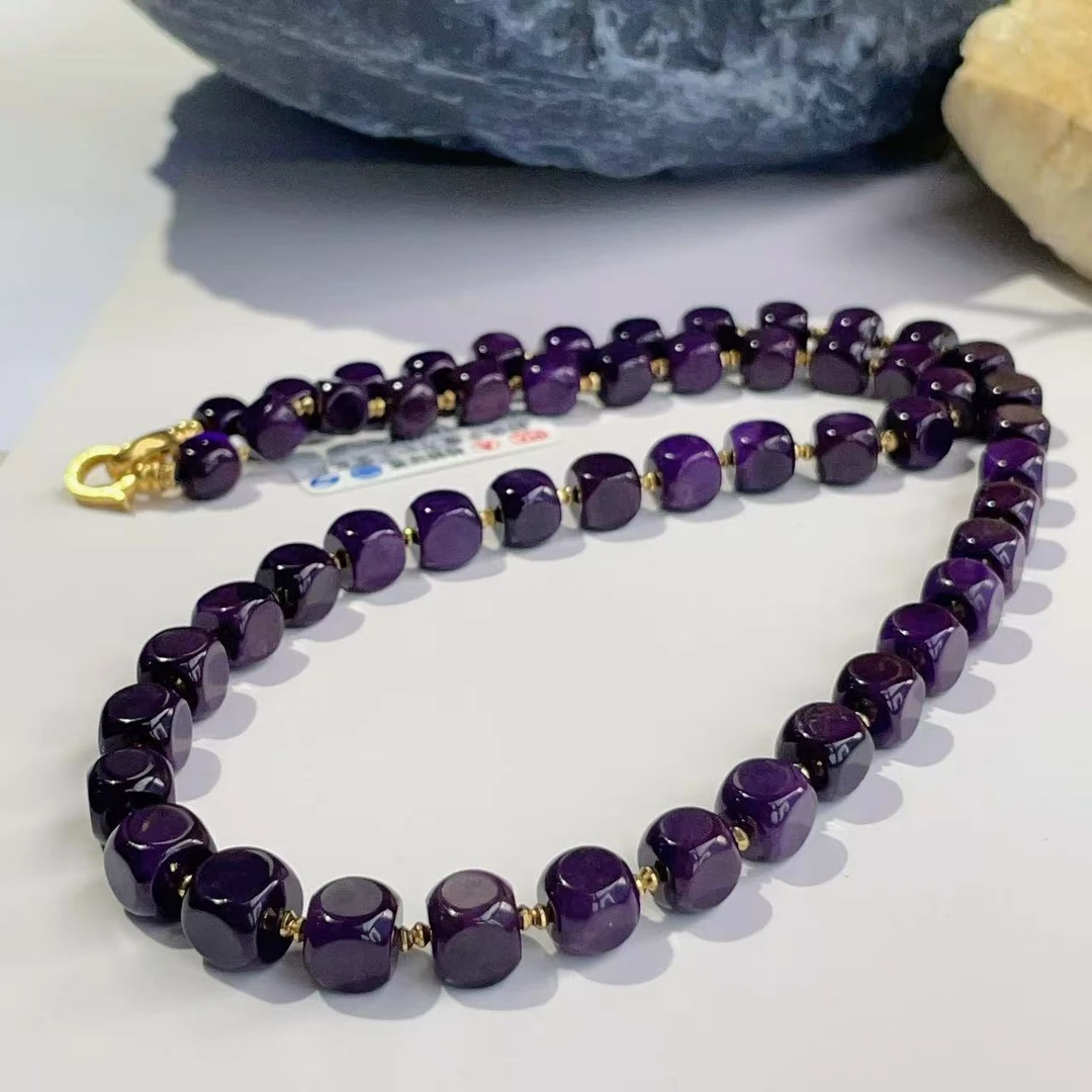 舒俱来魔方帝王紫高阶锁骨链18K/45cm/5mm+/AZB3706/编码多样