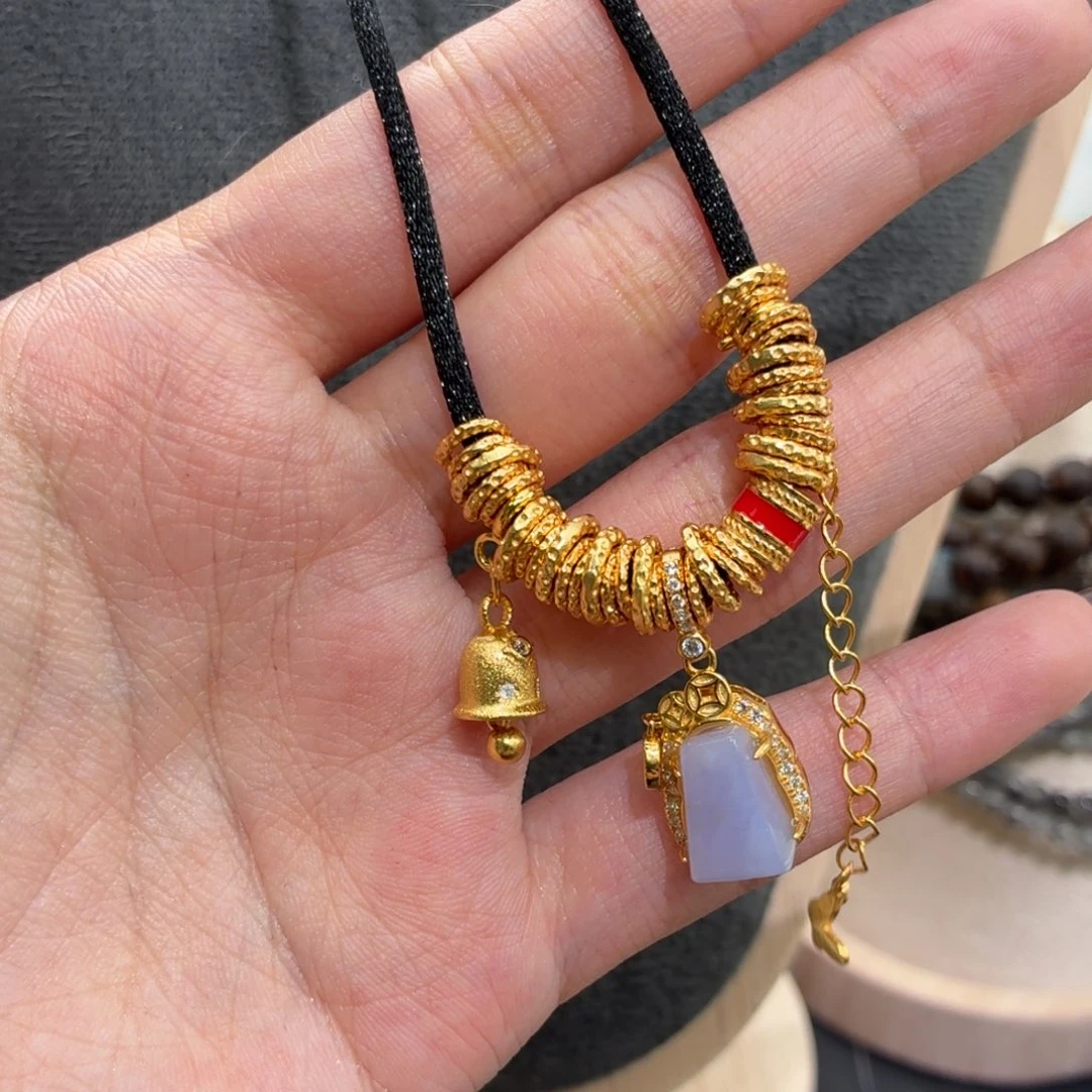 翡翠银S925镶嵌颈饰项链