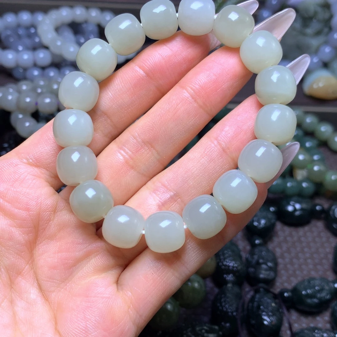 和田玉未镶嵌手串卡12