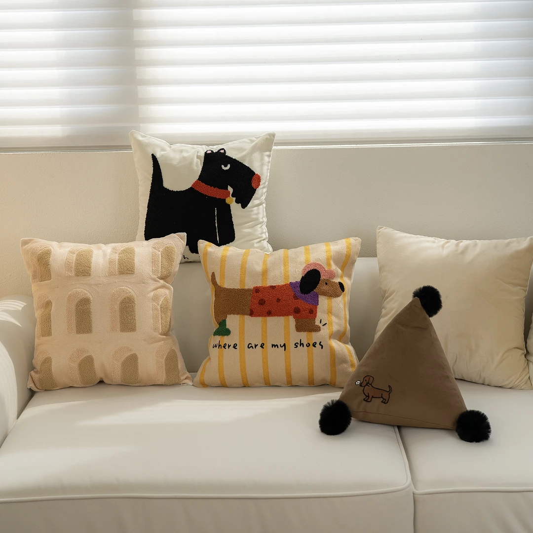 LS.NORWE靠枕长条可拆洗靠背垫定制枕头原创多巴胺腊肠狗抱枕心靠