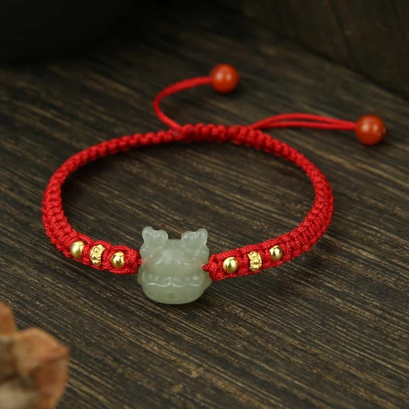 【香掌柜】和田玉晴水龙宝宝手绳（发一件）