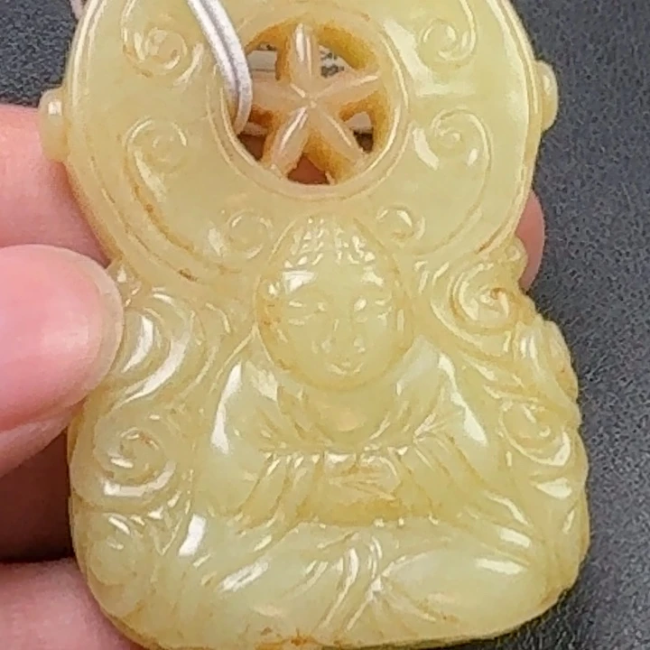 黑***5和田玉未镶嵌挂件