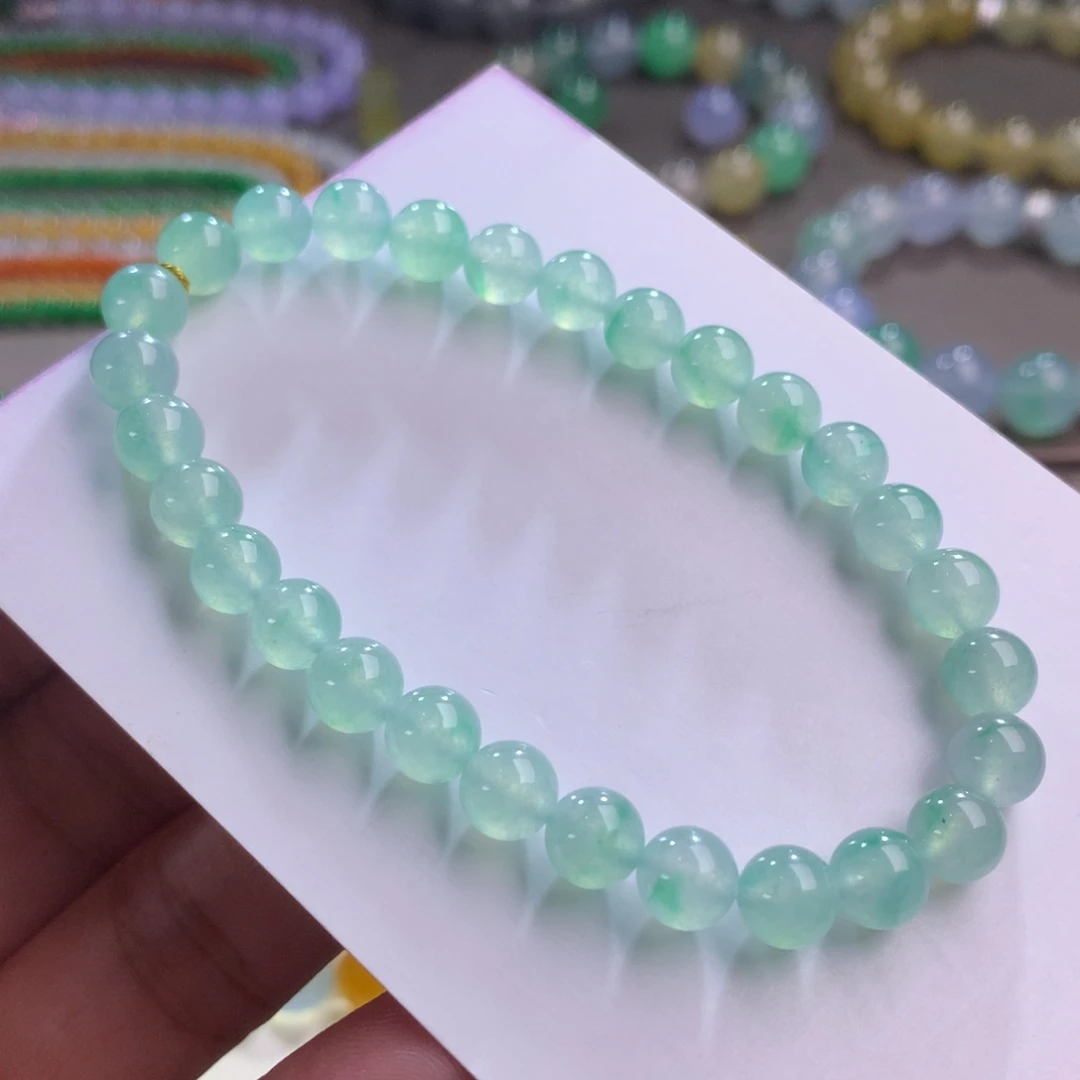 翡翠未镶嵌手链卡6.5