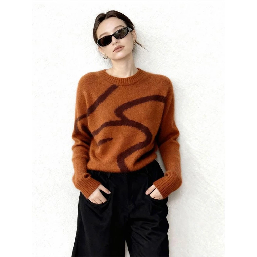 今年流行漂亮高端费尔岛毛衣外套女2025秋季新款慵懒宽松针织上衣